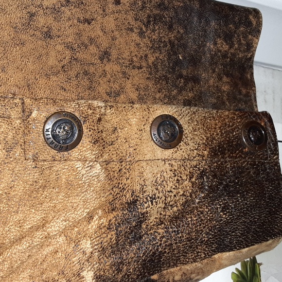 Vintage brown genuine leather pants - Picture 10 of 11